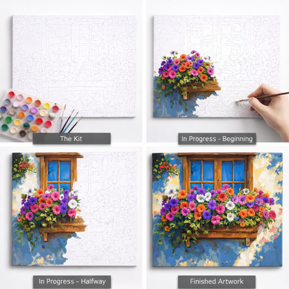 🌸 Flowers at the Heart Window 💖